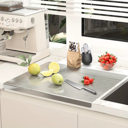 Premium Stainless Steel Cutting Board - Heavy Duty Non-Slip Chopping Board | Perfect for Meat, Vegetables, Baking & Prep | Commercial Grade Kitchen Accessory